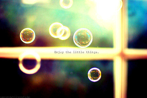 enjoy the little things